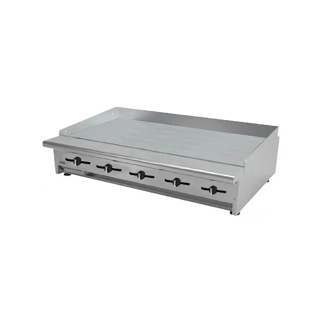 Asber AEMG-72 H 72" Countertop Gas Griddle with Manual Controls