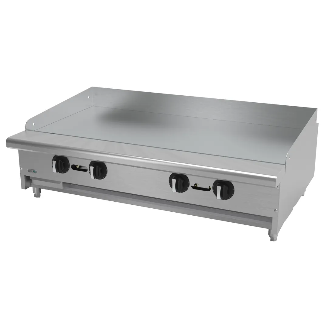 Asber AETG-48-H Countertop Gas Griddle with Thermostatic Controls, 3/4" Steel Plate, 120.000 BTU