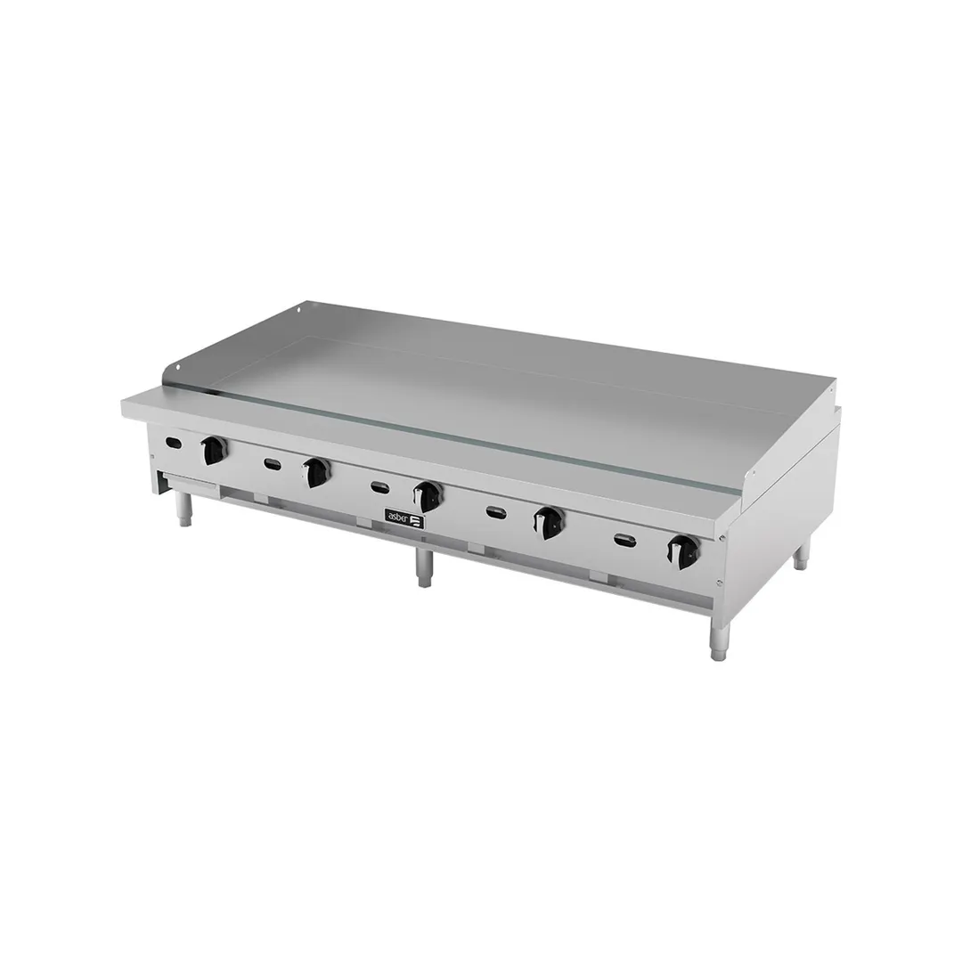 Asber AETG-60 H 60" Countertop Gas Griddle with Thermostatic Controls