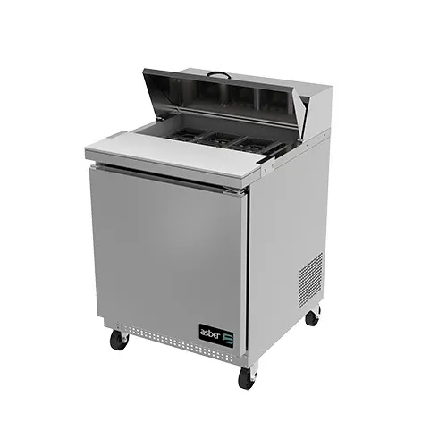 Asber APTS-27-8 27" One Section Sandwich/Salad Prep Table w/ 1 Door, 8 pans, 6 cu. ft.