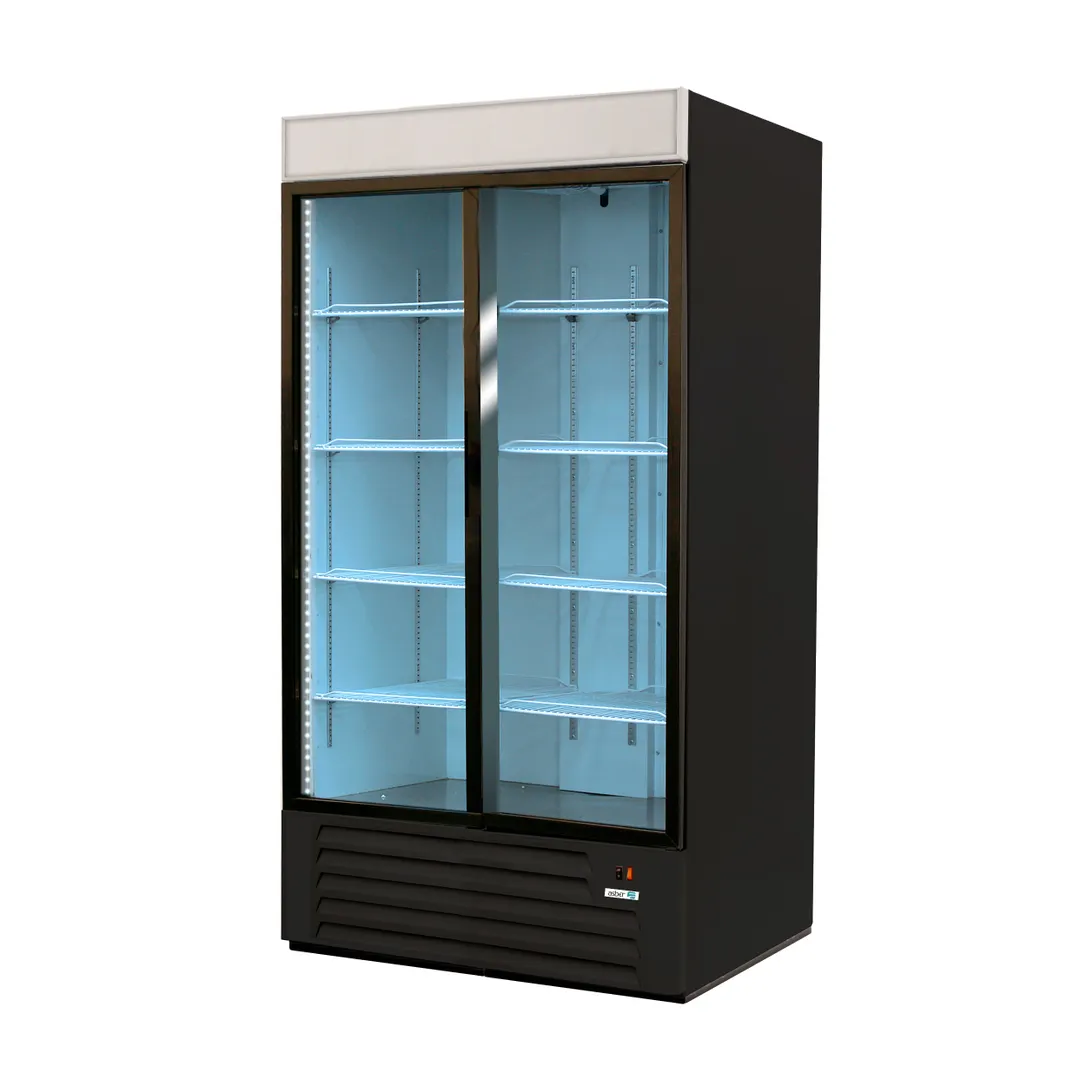 Asber ARMD-47 A-SD 54" Merchandiser Refrigerator with 2 Sliding Glass Door, 47 cu. ft.