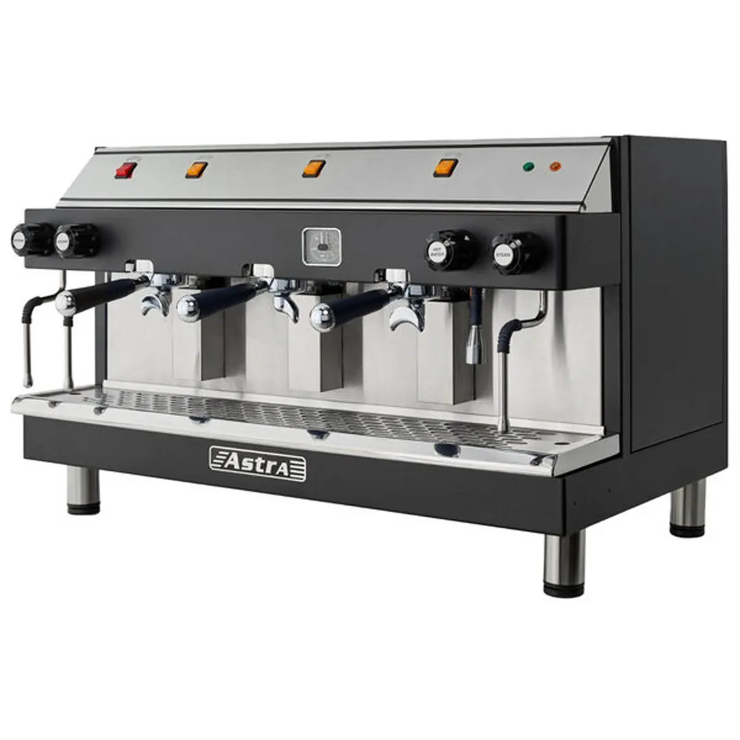 Astra Manufacturing M3S 018 Espresso Cappuccino Machine w/ 3-Head, Semi-Automatic, 720 Cups/Hr.