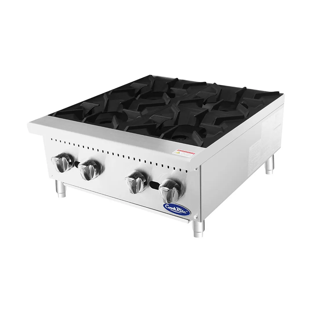 Atosa USA ACHP-4 24" Countertop Gas Hotplate w/ (4) Burners, Manual Controls, 128.000 BTU