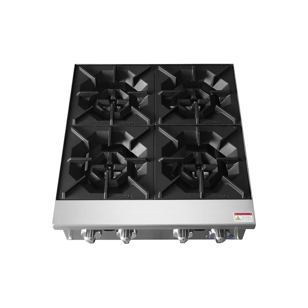 Atosa USA ACHP-4 24" Countertop Gas Hotplate w/ (4) Burners, Manual Controls, 128.000 BTU