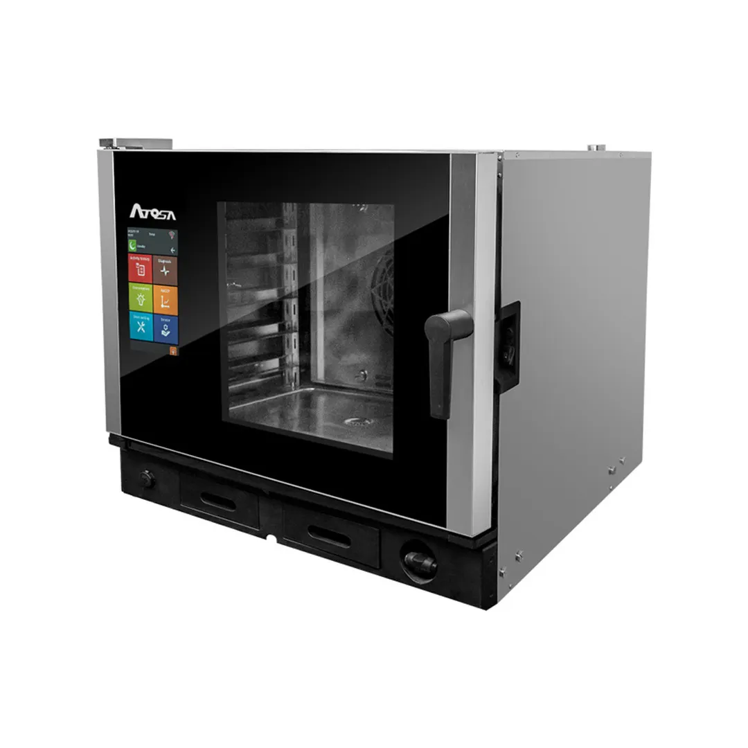 Atosa USA AEC-0511 E Half Size 5 Pan Electric Combi Oven w/ Smart Screen, Boilerless, 208/240V