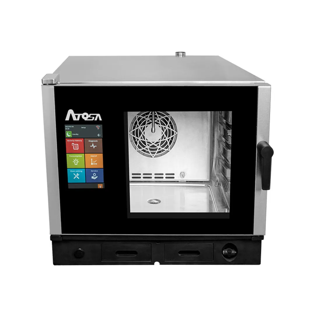 Atosa USA AEC-0511 E Half Size 5 Pan Electric Combi Oven w/ Smart Screen, Boilerless, 208/240V
