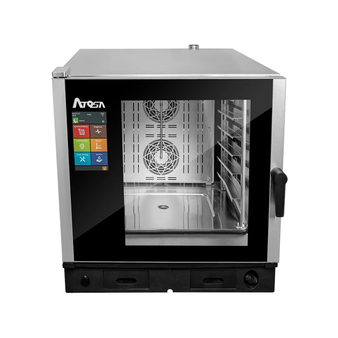 Atosa USA AEC-0621 E Full Size 6 Pan Electric Combi Oven w/ Smart Touch Control, Boilerless, 208/240V