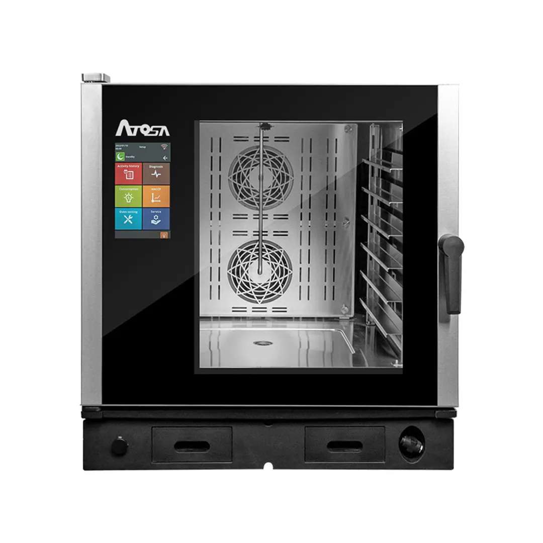 Atosa USA AEC-0621 E Full Size 6 Pan Electric Combi Oven w/ Smart Touch Control, Boilerless, 208/240V