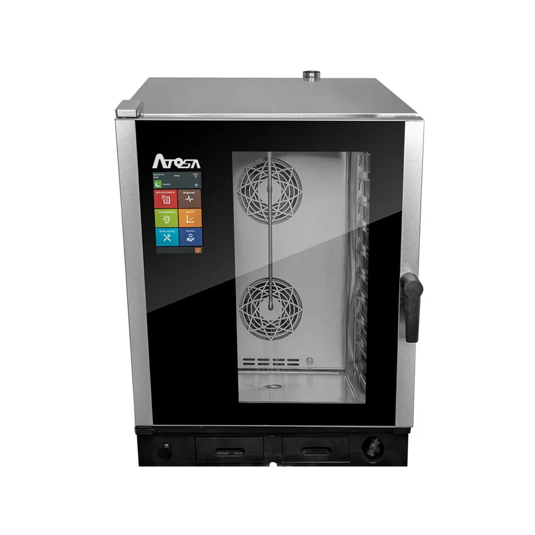 Atosa USA AEC-1011 E Half Size 10 Pan Electric Combi Oven w/ Smart Touch Control, Boilerless, 208/240V