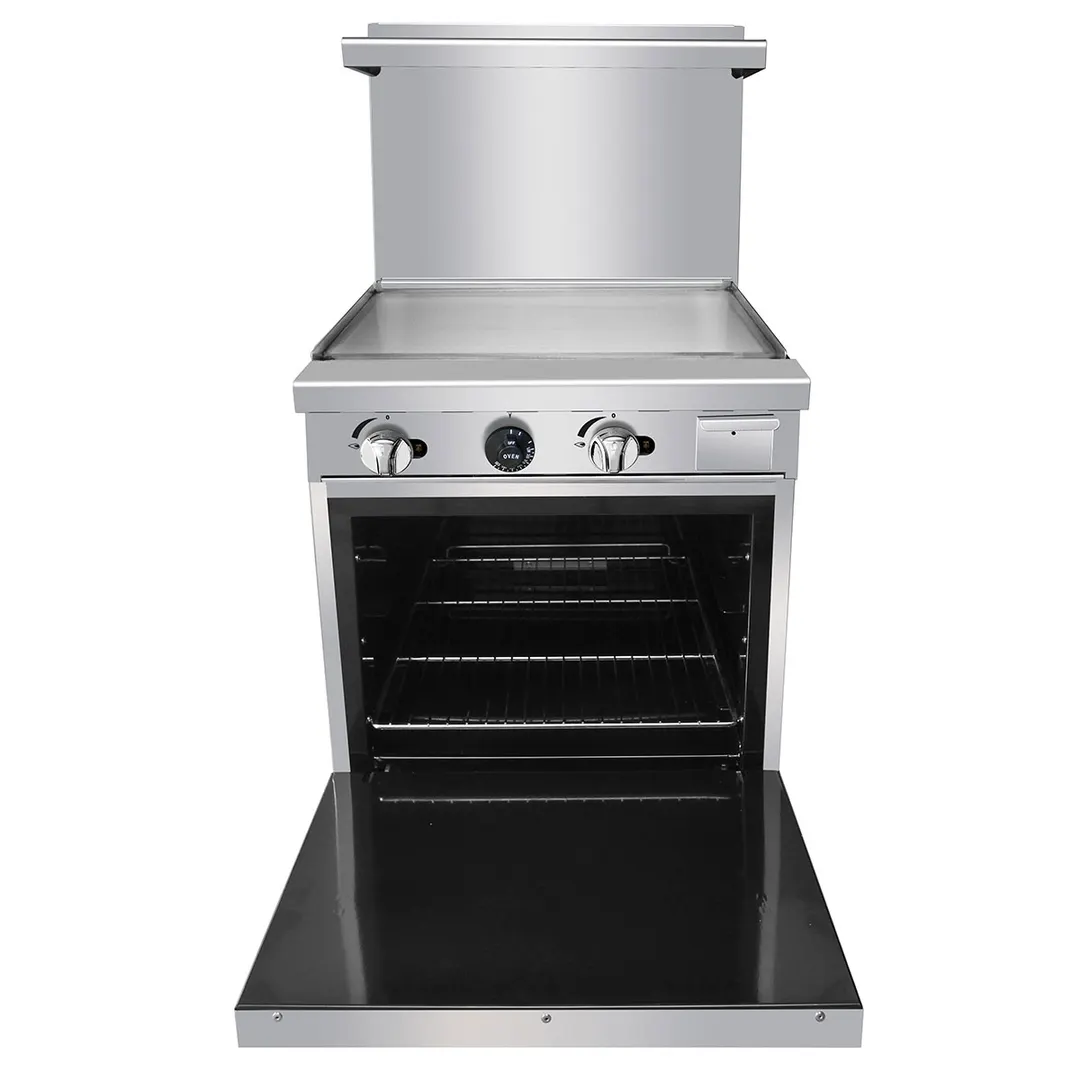 Atosa USA AGR-24G-LP 24" Liquid Propane Gas Restaurant Range w/ 24" Full Griddle, 72.000 BTU 
