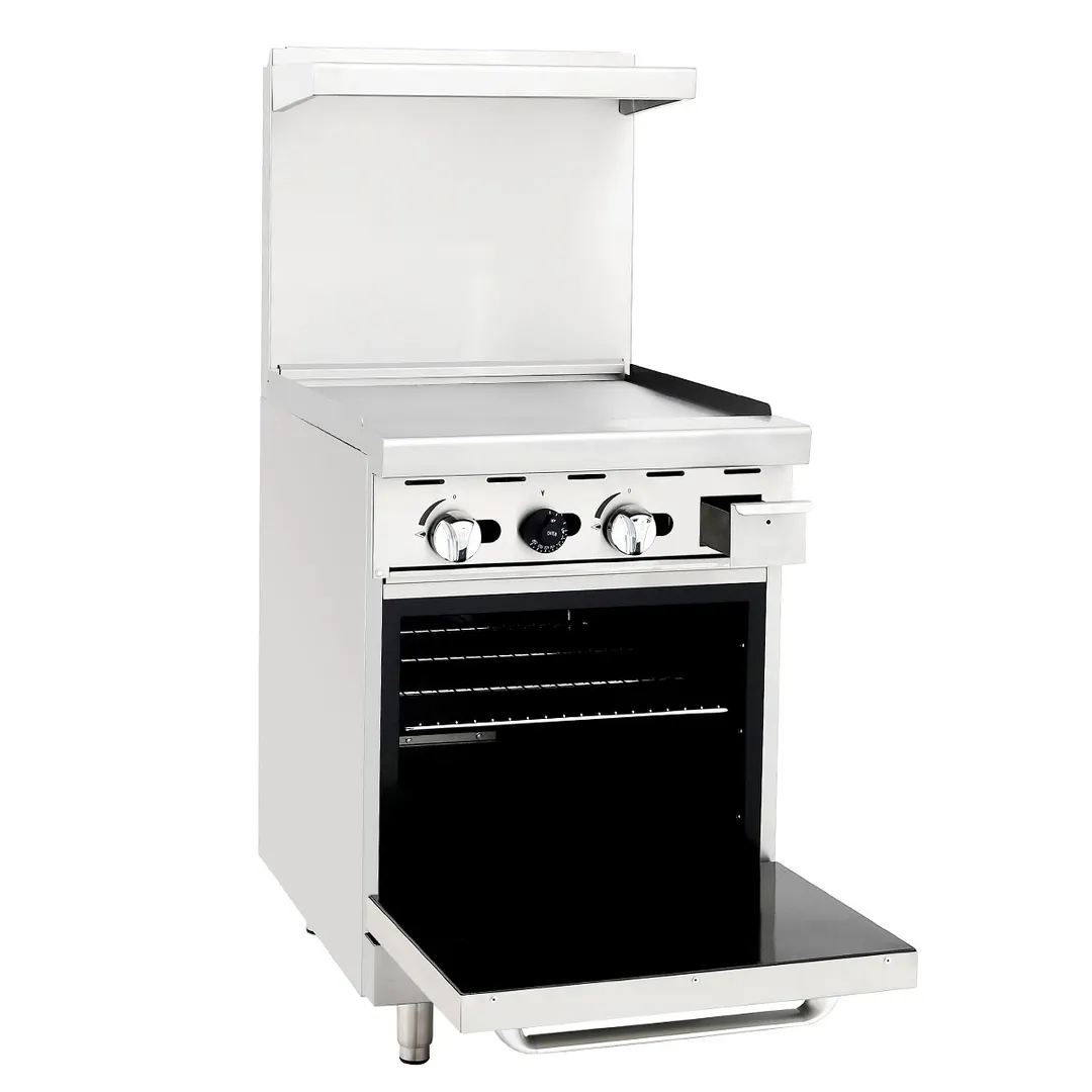 Atosa USA AGR-24G-NG 24" Natural Gas Restaurant Range w/ 24" Full Griddle, 72.000 BTU 