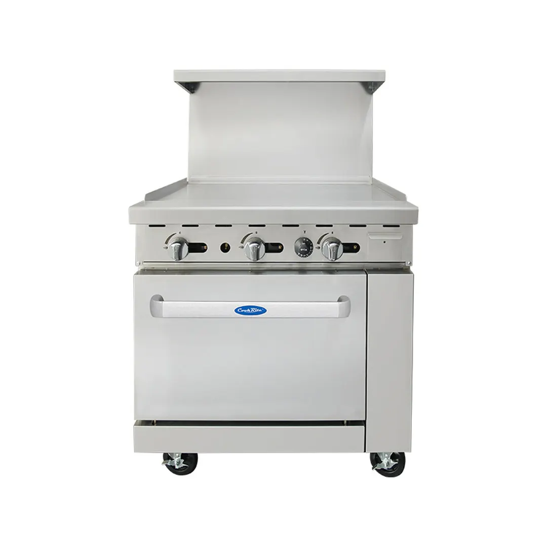 Atosa USA AGR-36G-LP 36" LP Gas Restaurant Range w/ 36" Full Griddle, (1) Standard Oven, 102.000 BTU