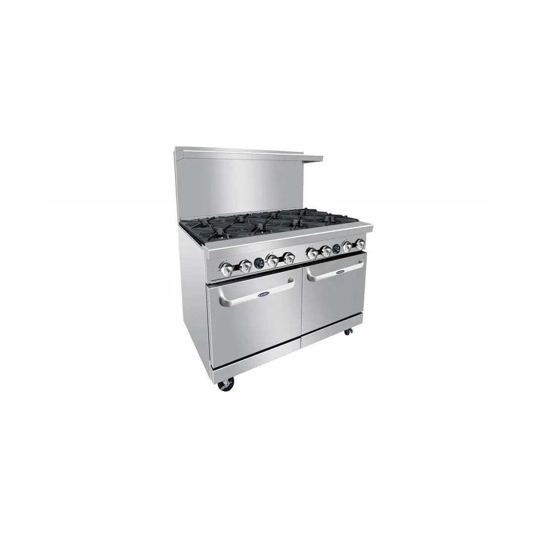 Atosa USA AGR-8B-LP 48" Liquid Propane Gas Restaurant Range w/ (8) Open Burners, 304.000 BTU
