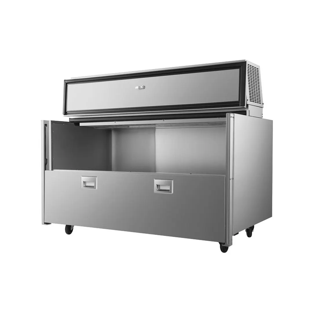 Atosa USA AMC-5801 58" Single Sided Milk Cooler, Forced Air, 16 Crates Capacity