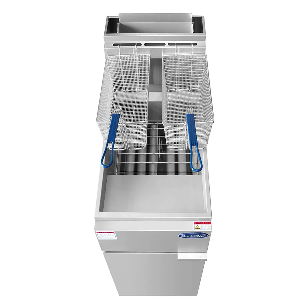 Atosa USA ATFS-35ES-NG Floor Model Natural Gas Fryer w/ 35 lbs, (3) Burners, 60.000 BTU