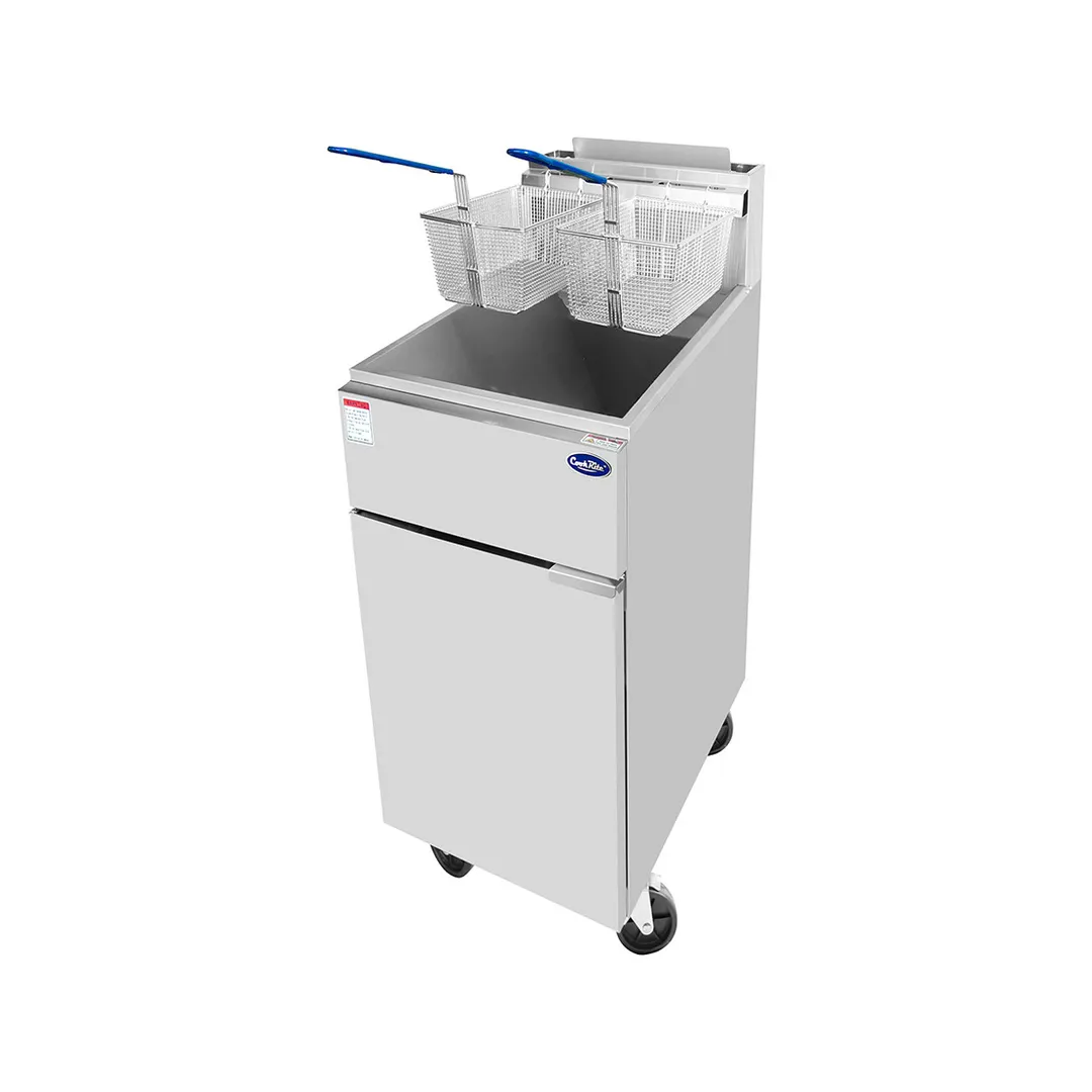 Atosa USA ATFS-40-LP Full Pot Floor Model LP Gas Fryer w/ 40 lbs, (2) Baskets, 90.000 BTU