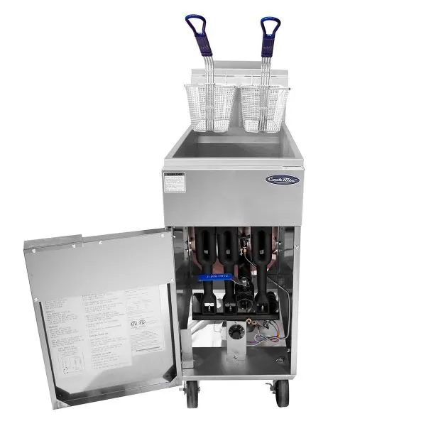 Atosa USA ATFS-40 15" Floor Model Natural Gas Fryer, 40 lbs