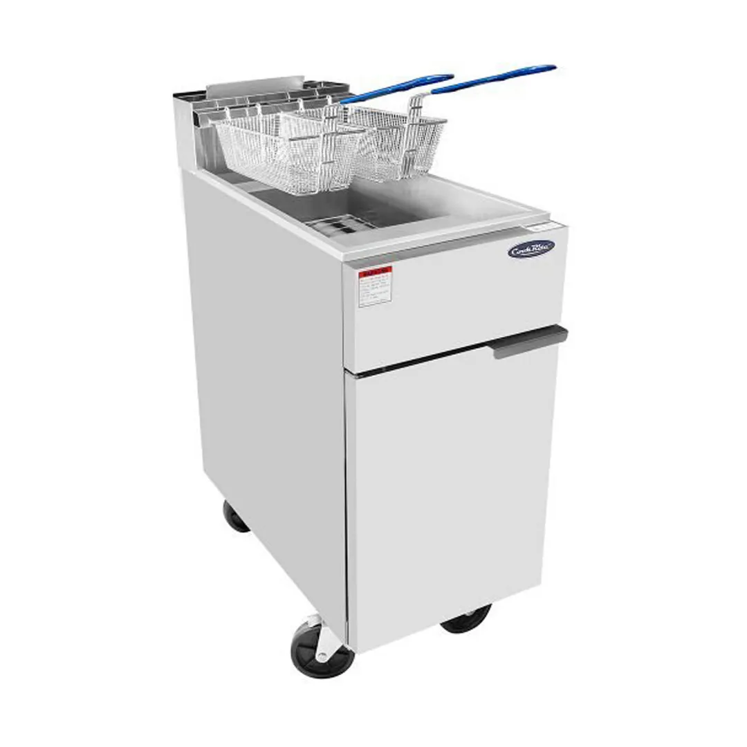 Atosa USA ATFS-40 15" Floor Model Natural Gas Fryer, 40 lbs