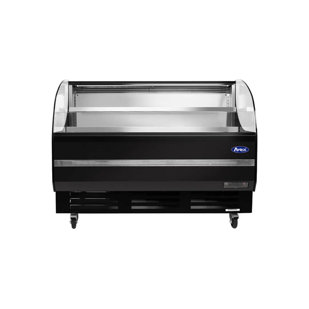 Atosa USA ATHOM-60 62" Horizantal Refrigerated Open Air Merchandiser in Black, 10.27 cu. ft.