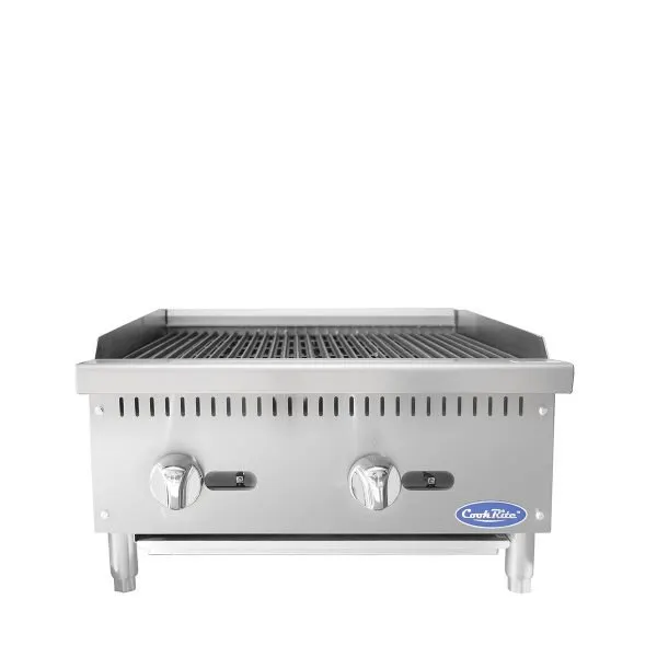 Atosa USA ATRC-24 24" Countertop Gas Radiant Charbroiler w/ (2) Burners, 70.000 BTU
