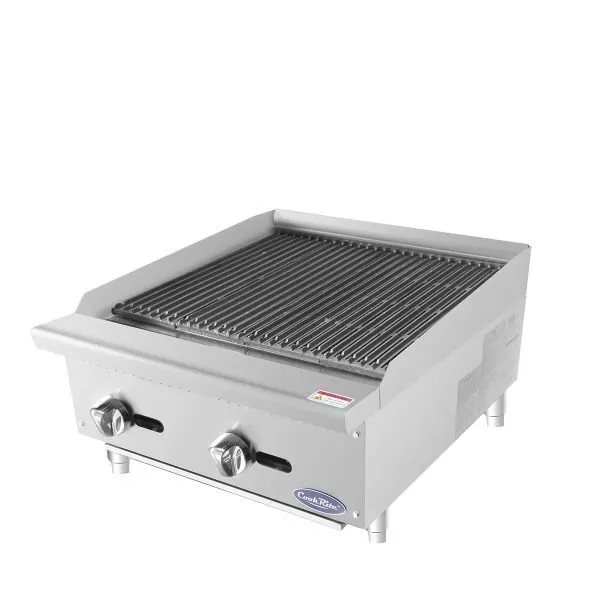 Atosa USA ATRC-24 24" Countertop Gas Radiant Charbroiler w/ (2) Burners, 70.000 BTU