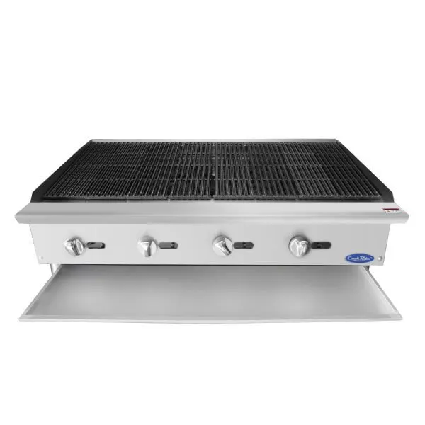 Atosa USA ATRC-48 48" Countertop Gas Radiant Charbroiler w/ (4) Burners, 140.000 BTU