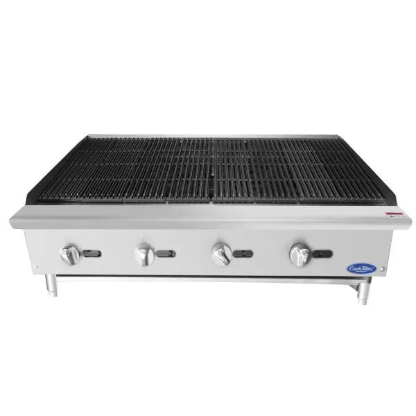 Atosa USA ATRC-48 48" Countertop Gas Radiant Charbroiler w/ (4) Burners, 140.000 BTU