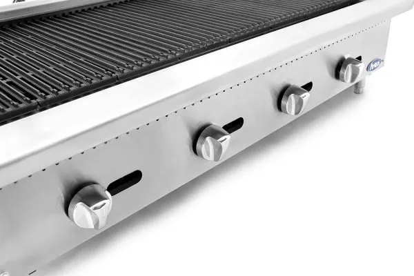 Atosa USA ATRC-48 48" Countertop Gas Radiant Charbroiler w/ (4) Burners, 140.000 BTU