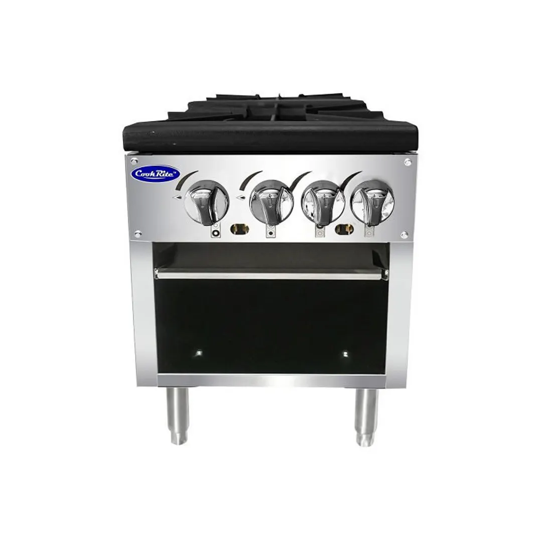 Atosa USA ATSP-18-2 18" Gas Stock Pot Range (Stove) w/ (2) Three Ring Burners, 160.000 BTU