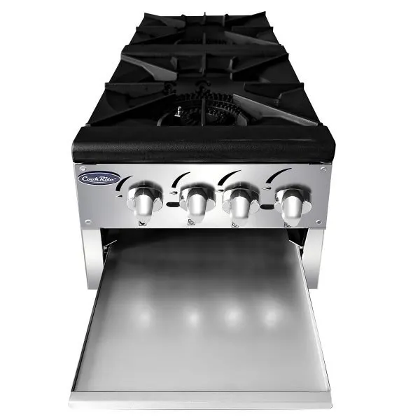 Atosa USA ATSP-18-2L 18" Gas Stock Pot Range (Stove) w/ (2) Three Ring Burners, Low Height, 160.000 BTU