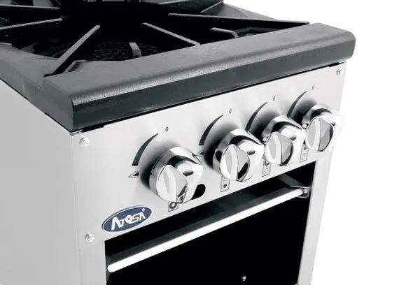 Atosa USA ATSP-18-2L 18" Gas Stock Pot Range (Stove) w/ (2) Three Ring Burners, Low Height, 160.000 BTU