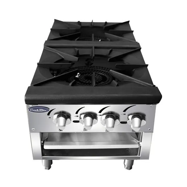Atosa USA ATSP-18-2L 18" Gas Stock Pot Range (Stove) w/ (2) Three Ring Burners, Low Height, 160.000 BTU