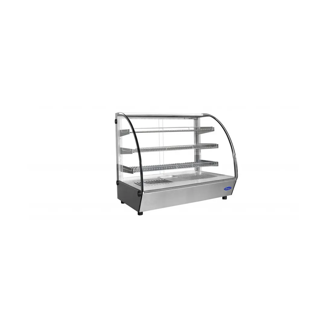 Atosa USA CHDC-44 27" Countertop Heated Display Case, (2) Door, (3) Shelves, 4.4 Cu. Ft. Capacity