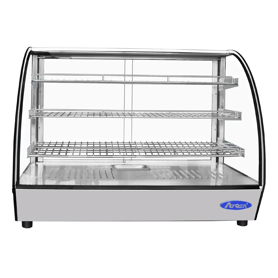 Atosa USA CHDC-56 35" Countertop Heated Display Case, (2) Door, (3) Shelves,  5.7 Cu. Ft. Capacity