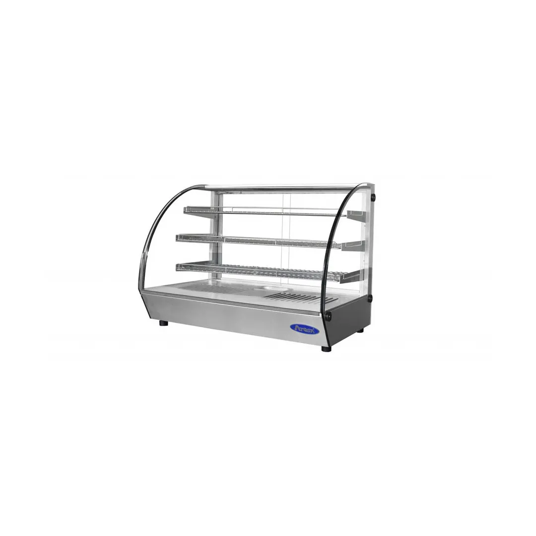 Atosa USA CHDC-56 35" Countertop Heated Display Case, (2) Door, (3) Shelves,  5.7 Cu. Ft. Capacity