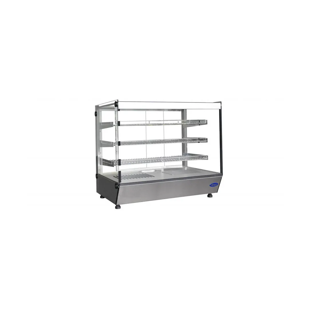 Atosa USA CHDS-53 27" Countertop Heated Display Case,( 2) Door, (3) Shelves, 5.3 Cu. Ft. Capacity