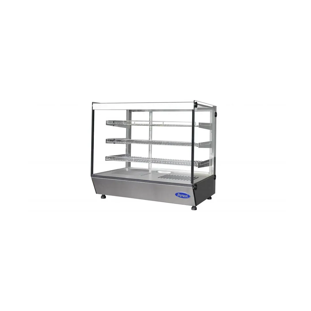 Atosa USA CHDS-71 35" Countertop Heated Display Case, (2) Door, (3) Shelves, 7.1 Cu. Ft. Capacity
