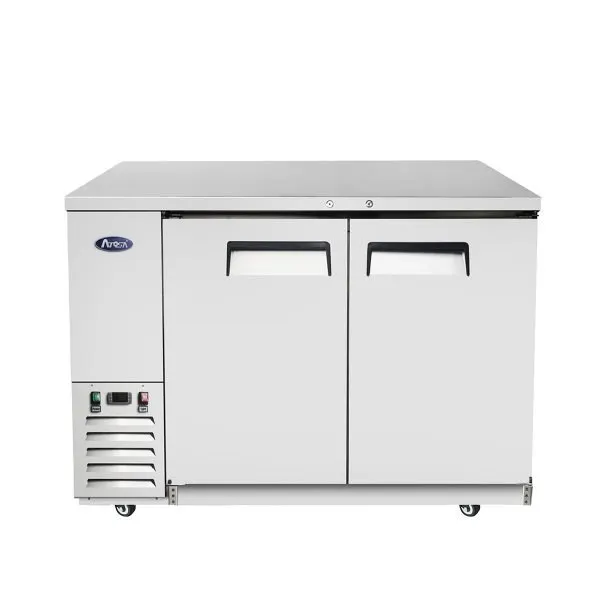 Atosa USA MBB48GR 48" Two Section Back Bar Cooler with Solid Door, 12.9 cu. ft.