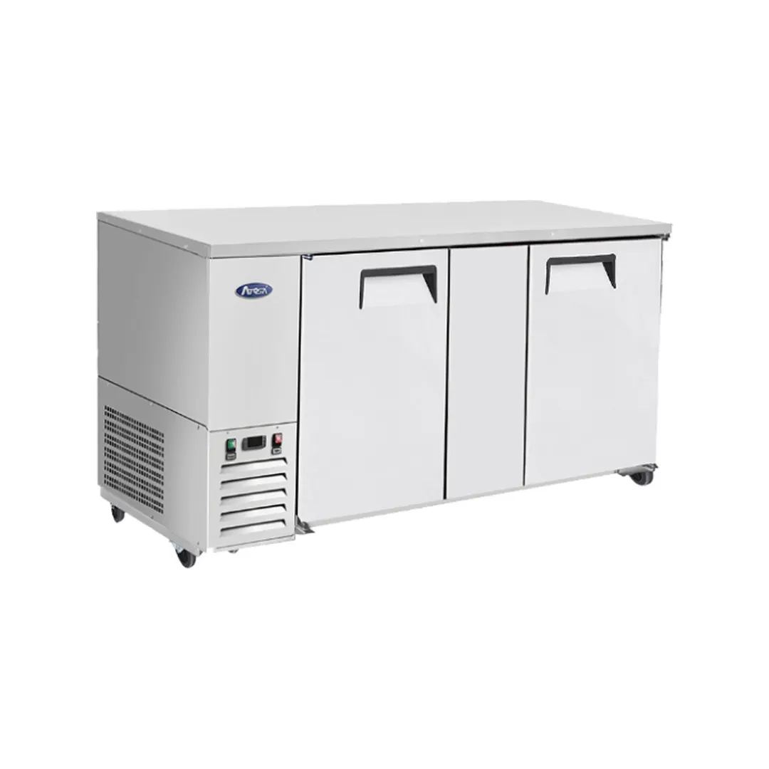 Atosa USA MBB69GR 68" Two Section Back Bar Cooler with Solid Door, 21.5 cu. ft.