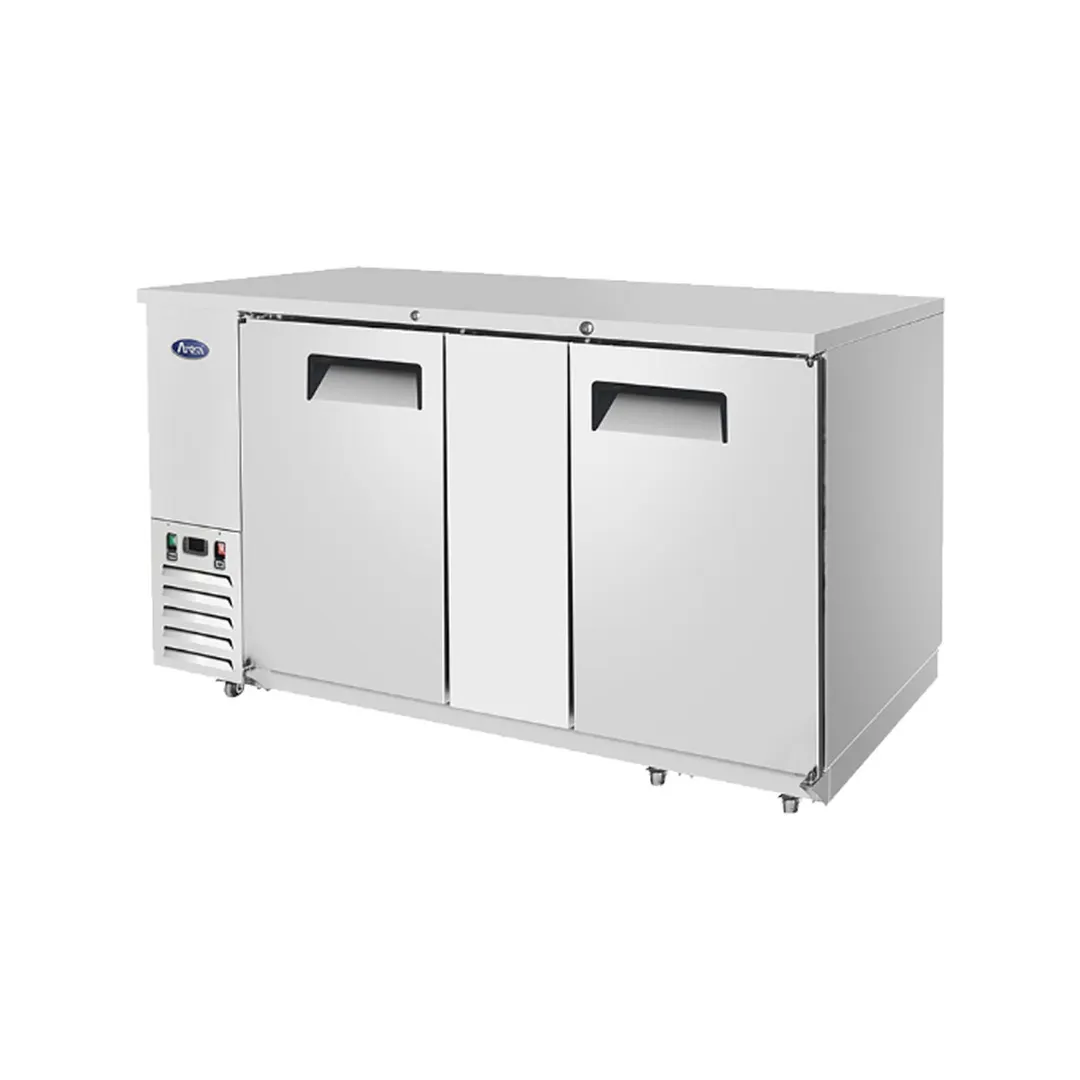 Atosa USA MBB69GR 68" Two Section Back Bar Cooler with Solid Door, 21.5 cu. ft.