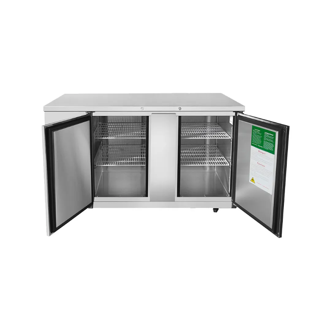 Atosa USA MBB69GR 68" Two Section Back Bar Cooler with Solid Door, 21.5 cu. ft.
