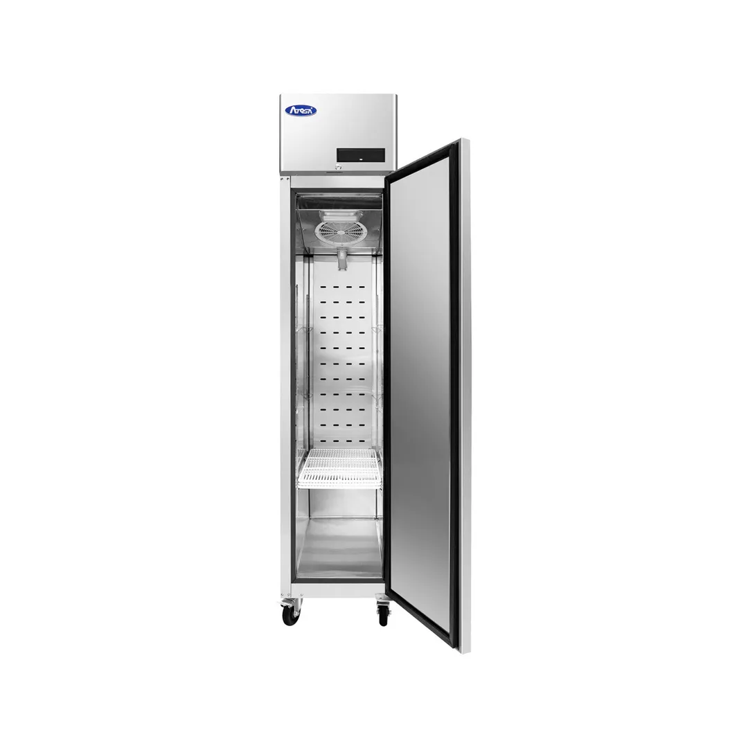 Atosa USA MBF15RSGR One Section Slim Reach-In Refrigerator w/ Solid Door, Top Mounted, Stainless Steel, 13 cu. ft.