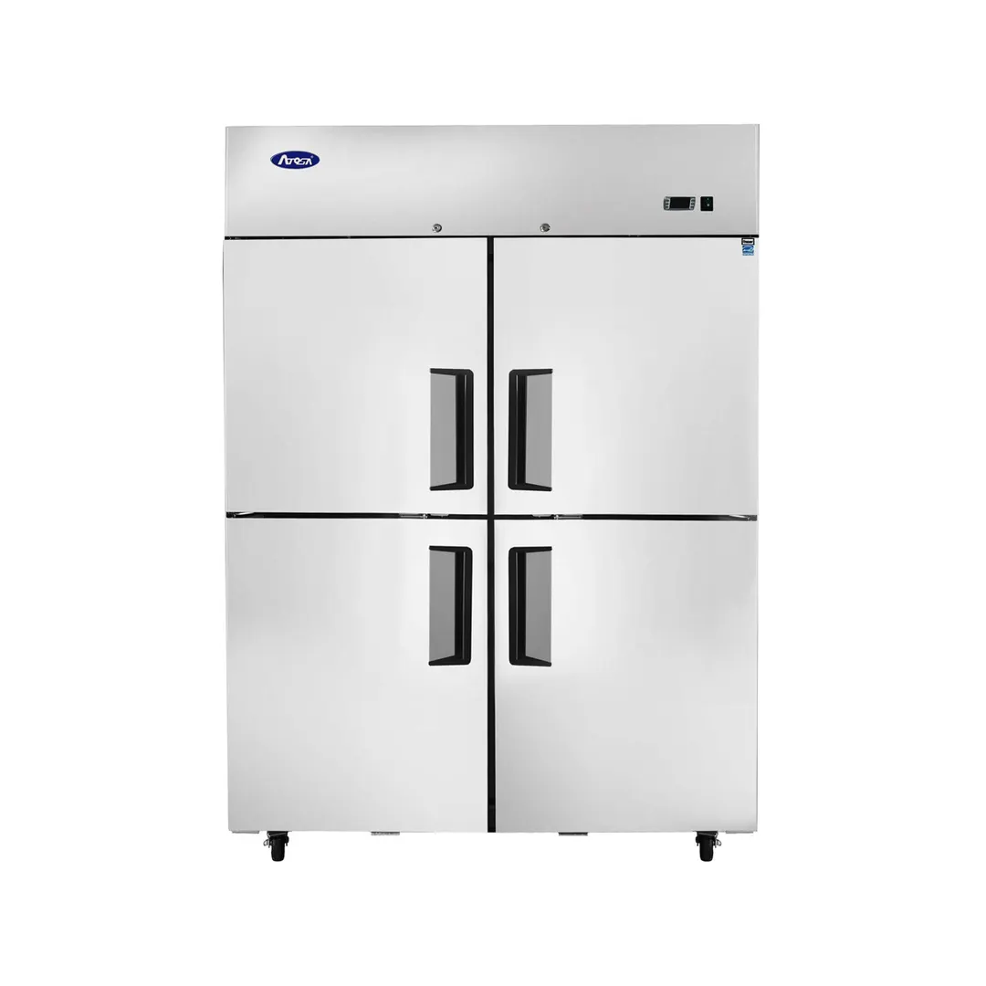 Atosa USA MBF8008GR 51-3/4" 2-Section Reach-In Freezer, Top Mounted, 43.2 cu. ft., 2 Solid Half Doors