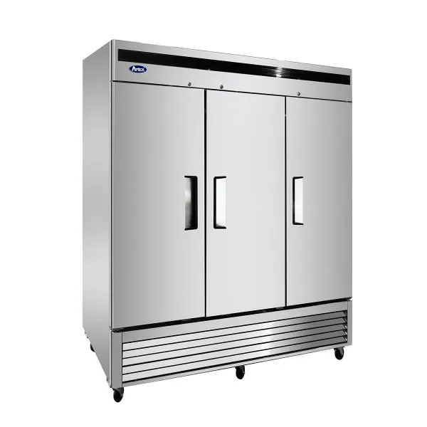 Atosa USA MBF8504GR 81" 3-Solid Door Reach-In Freezer, Bottom Mount, 68 cu. ft., Stainless Steel