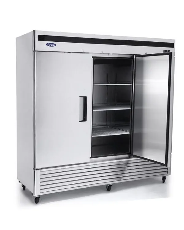 Atosa USA MBF8508GR 81" 3-Section Reach-In Refrigerator w/ 3 Solid Door, Bottom Mount, 68 cu. ft.