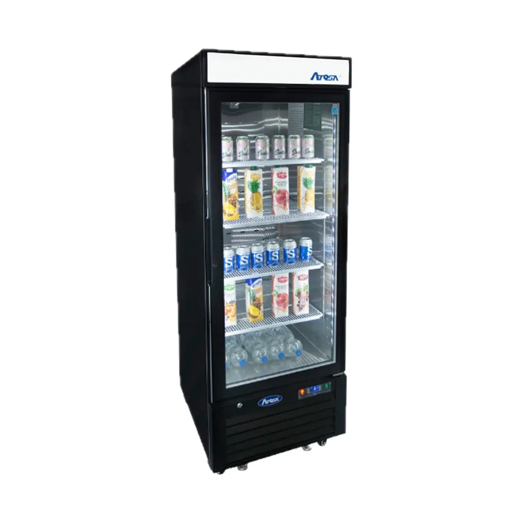 Atosa USA MCF8726GR 24" 1-Section Merchandiser Refrigerator with Glass Door, 8.3 cu. ft.
