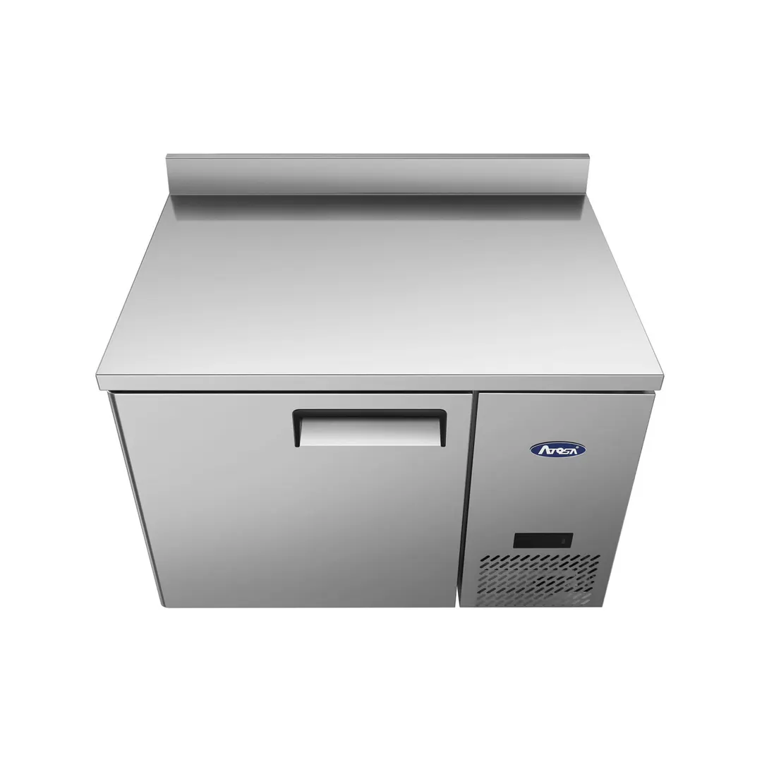 Atosa USA MGF44GR 44" 1-Section Worktop Refrigerator with Backsplash, Door, 9.7 cu. ft.
