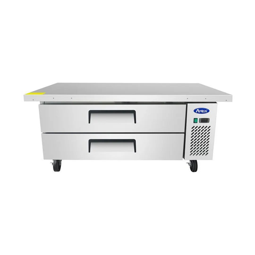 Atosa USA MGF8452GR 60" 2 Drawers Refrigerated Chef Base, Includes (6) 12 x 20 pans, 8.4 cu. ft.