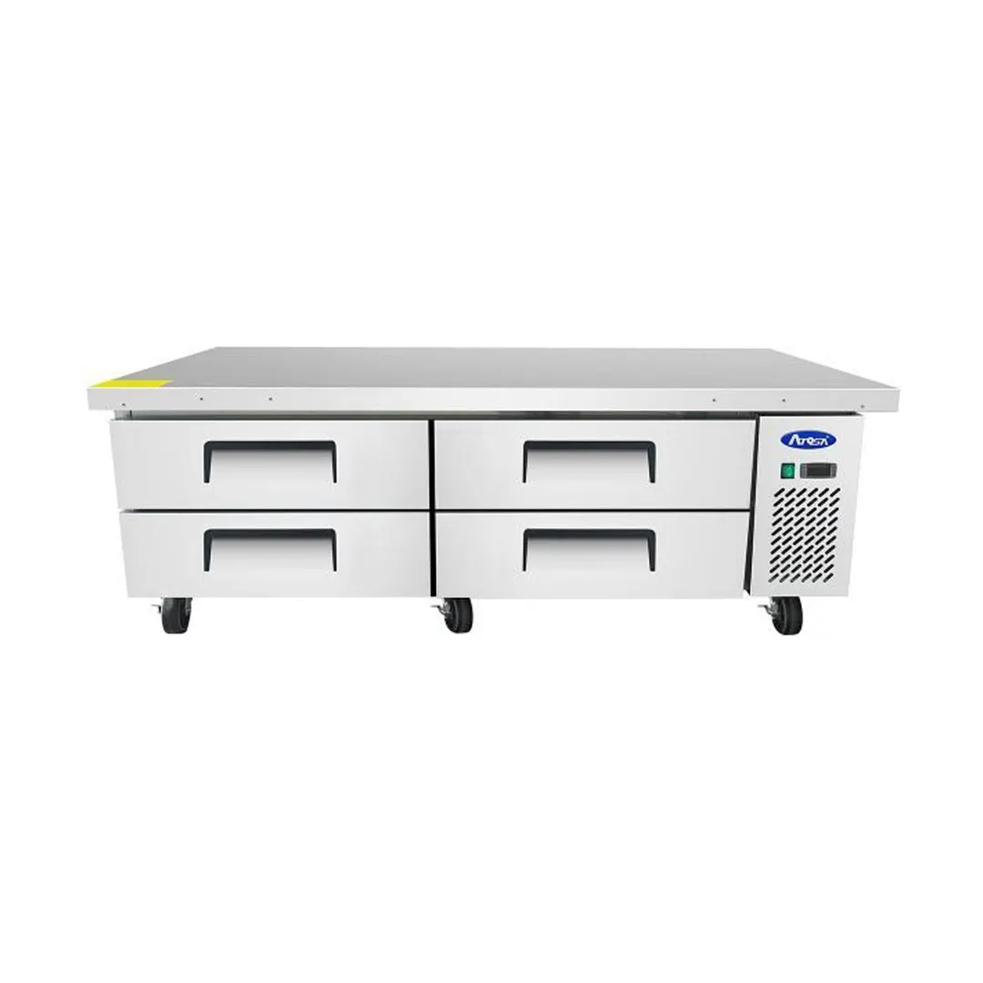 Atosa USA MGF8453GR 72" 4 Drawers Refrigerated Chef Base, Includes (8) 12 x 20 pans, 12 cu. ft.