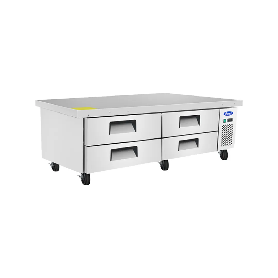 Atosa USA MGF8453GR 72" 4 Drawers Refrigerated Chef Base, Includes (8) 12 x 20 pans, 12 cu. ft.